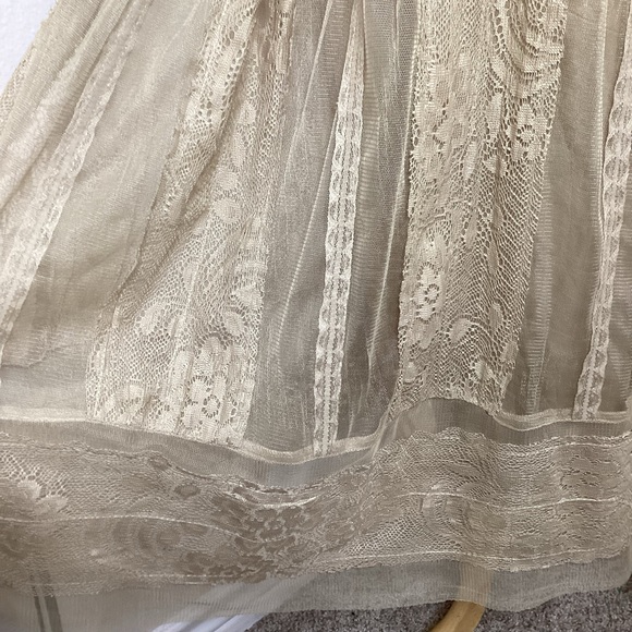 Anna Sui Lace & Tulle Babydoll Dress Midi Sz 12 - Picture 7 of 12